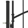 vidaXL Garden Gate Steel 39.4"x68.9" Black