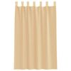 vidaXL Voile Curtains with Rod Pockets 2 pcs Sand