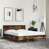 vidaXL Bed Frame Smoked Oak Engineered Wood Double Bed Frame