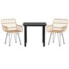 vidaXL Garden Dining Set Black