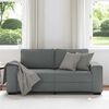 vidaXL 2-seater Sofa Dark Gray 100% Polyester 2-seater 2-Seater Sofa