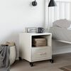 vidaXL Bedside Cabinet White Cold-rolled steel Bedside Cabinet