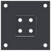 vidaXL Post Bases Square 4 pcs Anthracite 2.80x2.80" Powder-coated Steel