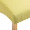vidaXL Dining Chair Set of 6 Green Fabric and wooden frame Standard