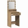 vidaXL Dressing Table with Drawer Artisan Oak 19.69 x 16.14 x 53.15 in