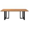 vidaXL Dining Table Light Brown Solid oak wood, Powder-coated steel Large