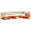 vidaXL Garden Sofa Set Wax brown Solid pine wood 5 Piece Set Modular