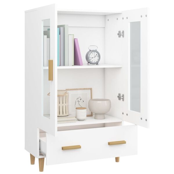 vidaXL Highboard White 27.6"x12.2"x45.3" Engineered Wood
