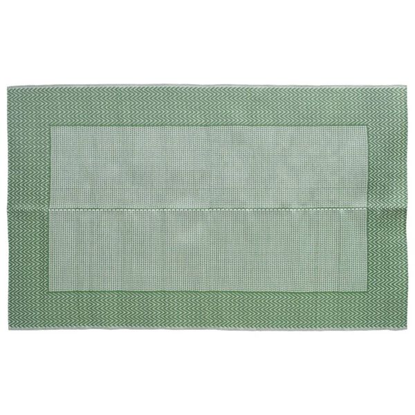 vidaXL Outdoor Rug Green Polypropylene 47.2 x 70.9 in Decorative Inlays
