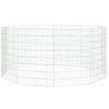vidaXL Animal Enclosure Silver Galvanized iron 10-Panel Expandable