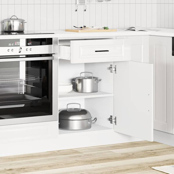 vidaXL Kitchen Base Cabinet High gloss white Engineered wood