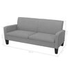 vidaXL Sofa Light Gray Fabric, Foam, Pinewood Standard Removable Covers