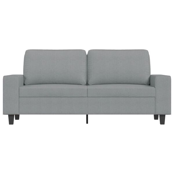 vidaXL 2-seater Sofa Light grey Fabric (100% polyester), metal, textilene