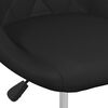 vidaXL Dining Chair Set of 2 Black Faux leather, chrome-plated steel