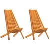 vidaXL Chair 2 pcs Brown 69 x 56 x 84 m Solid Acacia Wood