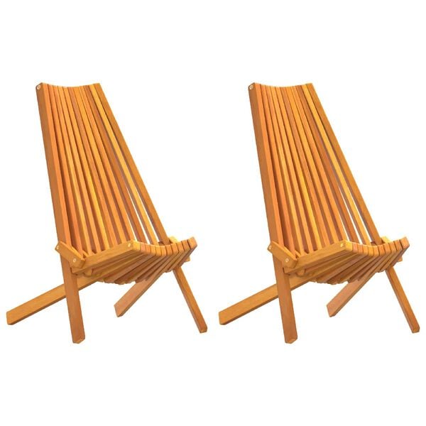 vidaXL Chair 2 pcs Brown 69 x 56 x 84 m Solid Acacia Wood