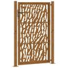 vidaXL Garden Gate 39.4x59.1" Weathering Steel Trace Design
