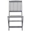 vidaXL Outdoor Chair Set of 4 Grey Wash Solid Acacia wood Standard