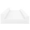 vidaXL Frame Ledge Shelf Set of 2 White MDF 15.7 in x 3.5 in x 1.2 in