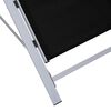 vidaXL Sunlounger Black Textilene, Aluminum, Steel Standard Ergonomic