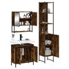 vidaXL Bathroom Furniture Set Smoked Oak