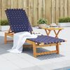 vidaXL Sun Lounger Dark blue and brown