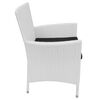 vidaXL Outdoor Furniture Set Cream White
