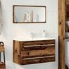 vidaXL Bathroom Sink Cabinet Old Wood 80x38,5x48 cm Engineered Wood