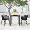 vidaXL Garden Dining Set Black