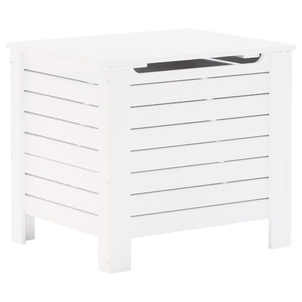 vidaXL Storage Box White Solid pine wood 23.6 x 19.3 x 21.3 in