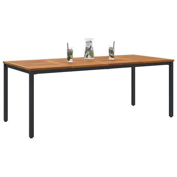 vidaXL Outdoor Tables natural and black 78.7" x 35.4" x 29.5