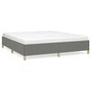 vidaXL Bed Frame Dark Grey Polyester Fabric Double Bed Frame