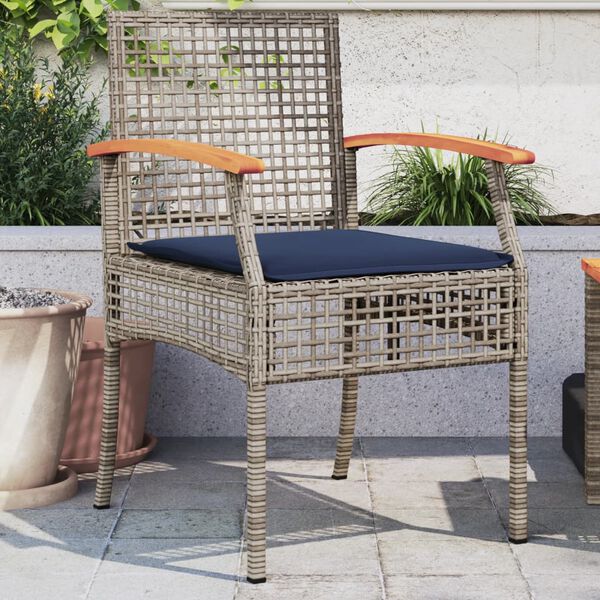 vidaXL Garden Chair Grey and brown