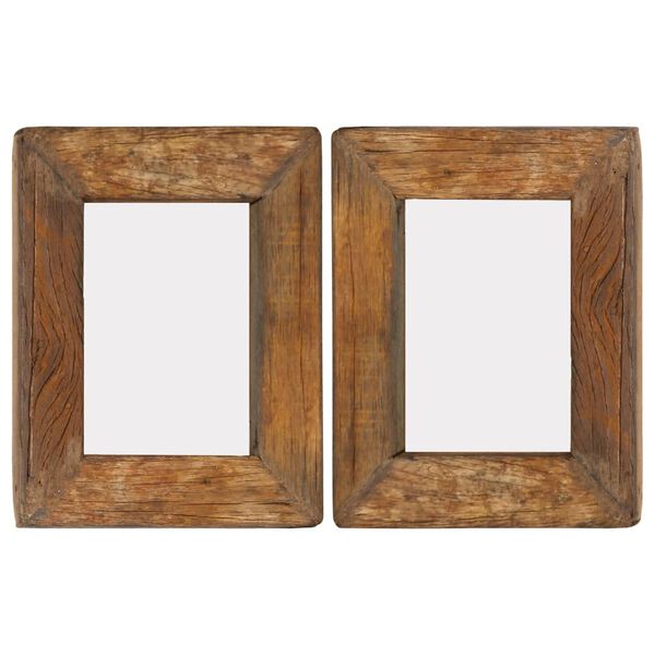 vidaXL Photo Frame Set of 2 Varied wood shades