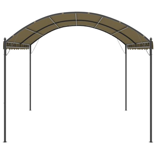 vidaXL Gazebo Taupe and Black Polyester fabric and steel frame Large