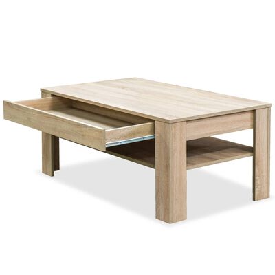 vidaXL Coffee Table Engineered Wood 43.3"x25.6"x18.9" Oak