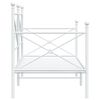 vidaXL Daybed With Trundle White Steel Single bed size
