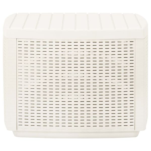 vidaXL Garden Table White Plastic Compact Durable Garden Table