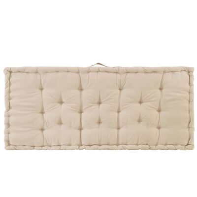 vidaXL Pallet Floor Cushion Cotton 47.2"x31.5"x3.9" Beige