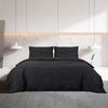 vidaXL Duvet Cover Set Black 100% Cotton 55.1 x 78.7 in Lightweight