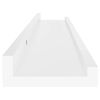 vidaXL Wall Shelf Set of 4 White MDF 23.6x3.5x1.2 in Wall mounting