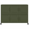 vidaXL Sideboard Olive Green 39.6"x15.4"x28.3" Steel