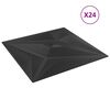 vidaXL Wall Panels 24 pcs Black 19.7"x19.7" XPS 64.6 ft&sup2; Star