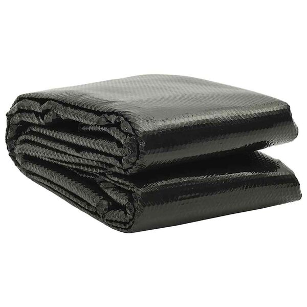 vidaXL Pool Cover Black Polyethylene 192.1 x 96.1 in Lightweight
