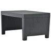 vidaXL 3 Piece Patio Lounge Set Plastic Anthracite