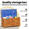vidaXL Garden Storage Box with Louver 44.5"x19.7"x22" Solid Wood Acacia