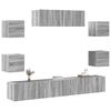 vidaXL TV Cabinet Set Set of 7 Gray Sonoma Engineered Wood
