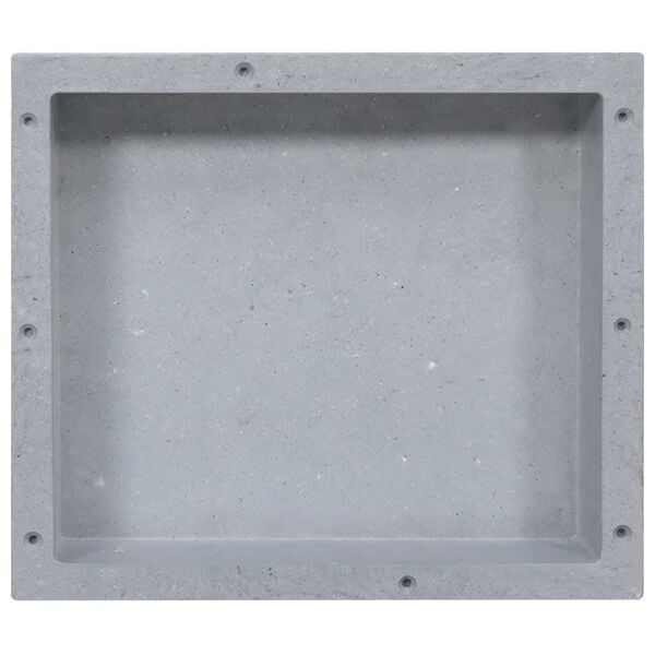 vidaXL Shower Niche Matt Gray 16.1"x14.2"x3.9"