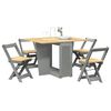 vidaXL Dining Set Honey wax brown and grey