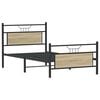vidaXL Bed Frame Sonoma oak Engineered wood and steel 39.4 x 78.7 in
